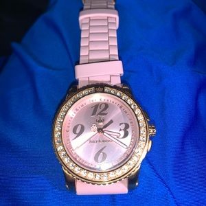JUICY COUTURE Rose Gold Pink Rubber Band Watch